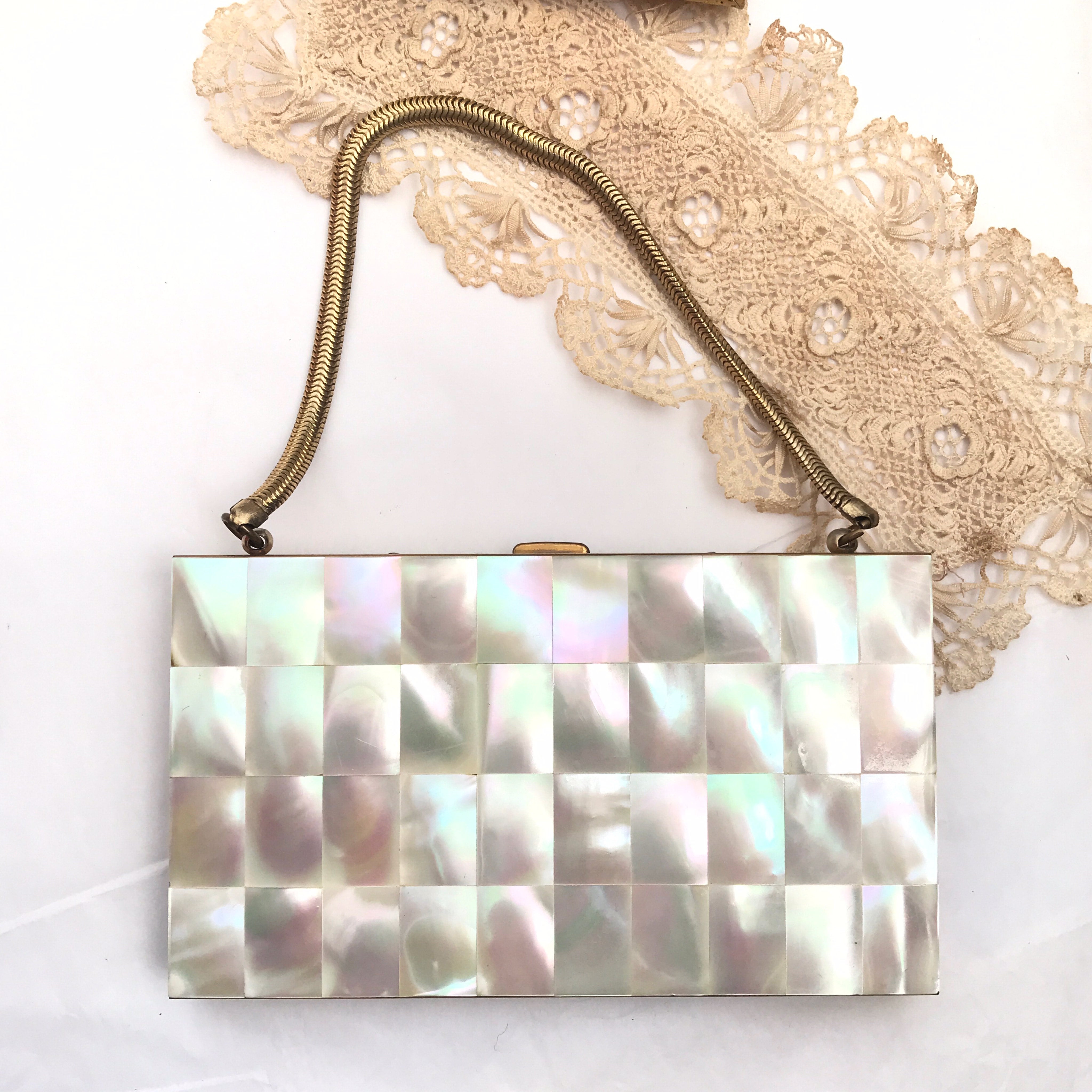 Mad Bags Mother Of Pearl Vintage Style Purse Handbag | eBay